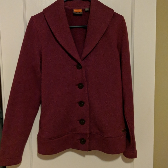 Maroon Merrell button down sweater - Picture 6 of 8